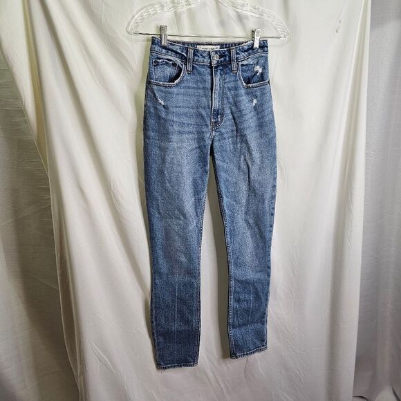 Abercrombie & Fitch The Skinny High Rise Curve Love Jeans Size 24/00 - Picture 6 of 14